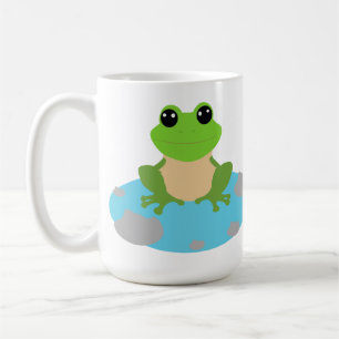 Taza De Café rana en el estanque