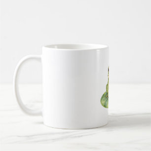 Taza De Café Rana en una hoja de nenúfar