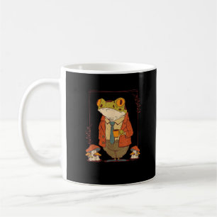 Taza De Café Rana Estética Goblincore Académica Hongo