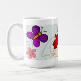 Taza De Café Rana feliz en primavera