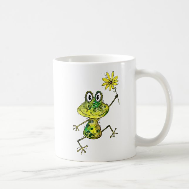Taza De Café Rana feliz y caprichosa (Derecha)