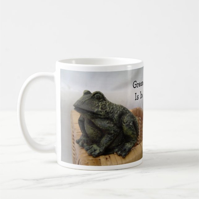 Taza De Café Rana Fría Verde Está De Moda (Izquierda)