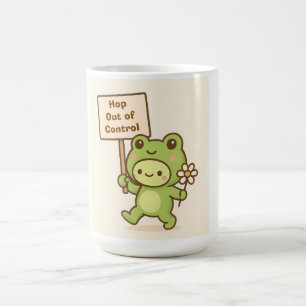 Taza De Café Rana fuera de control vida caprichosa y linda