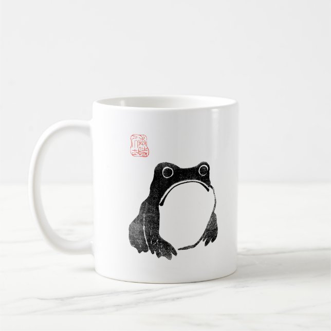 Taza De Café Rana Gruñona Japonesa Sapo Sin Impresionar Animal  (Izquierda)