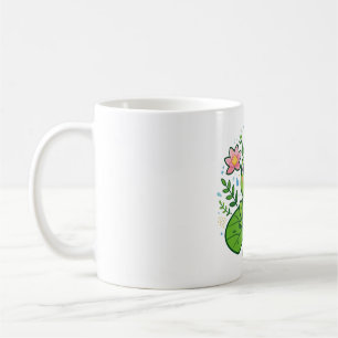 Taza De Café Rana Lindo Cojín de Nenúfar Loto Kawaii Animal