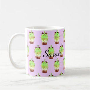 Taza De Café Rana Matcha de té de burbuja de leche de té