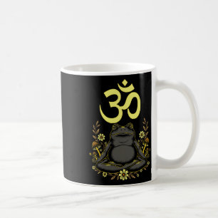 Taza De Café Rana Meditando Aum Mente Zen Atención Plena Espiri
