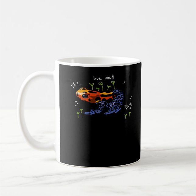 Taza De Café Rana que te ama estilo clásico simple (Izquierda)
