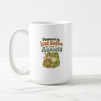 Taza De Café Rana Retro Divertida Potenciada Por Café Con Hielo