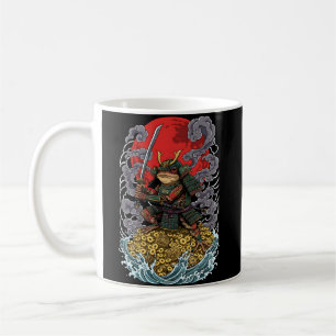 Taza De Café Rana Samurái de la Fortuna – Arte de Guerrero Mito
