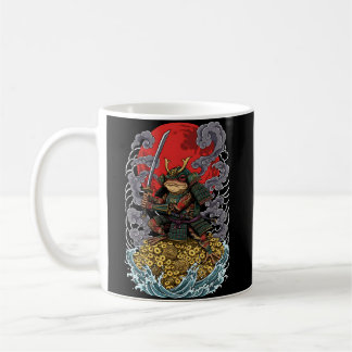 Taza De Café Rana Samurái de la Fortuna – Arte de Guerrero Mito