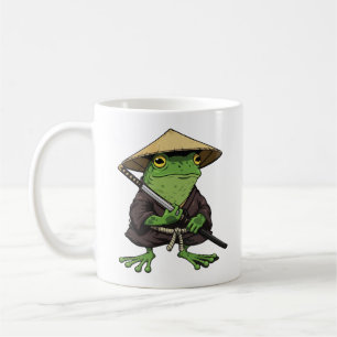 Taza De Café rana samurái japonesa