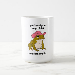 Taza De Café Rana Vaquera Meme Tipo Inteligente o Hediondo