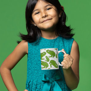 Taza De Café Rana verde