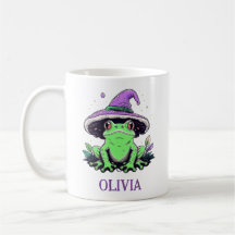 Rana Verde con Sombrero de Bruja Morado