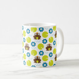 Taza De Café Rana y modelo inconsútil de Nenuphar