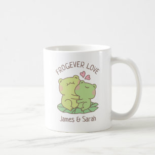 Taza De Café Ranas Abrazando Lindas Rana Amor Amor San Valentín