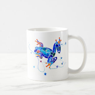 TAZA DE CAFÉ RANAS ARBÓREAS AZULES LOCAS