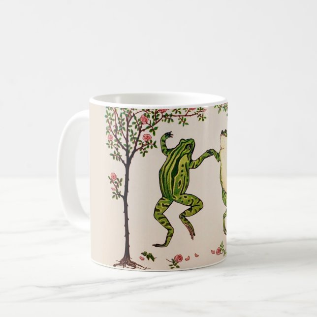 Taza De Café Ranas bailarinas Happy Mug (Anverso izquierdo)