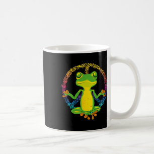 Taza De Café Ranas de yoga con signo de paz Cool Frog de la paz