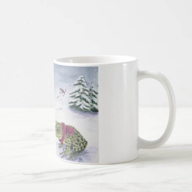 Taza De Café "Ranas frías" por el arte de Deanna Bach (Derecha)