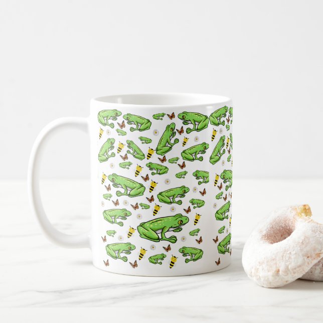 Taza De Café Ranas Mariposa Bumblebee Mug (Con donut)