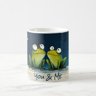 Taza De Café Ranas Tú & Yo – Arte Animal Romántico Lindo