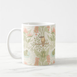 Taza De Café Ranas y pájaros suaves de la selva