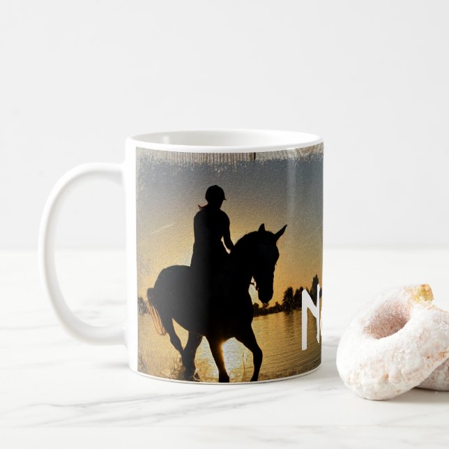 Taza De Café Rancho de caballos personalizado Rodeo Diseño Café