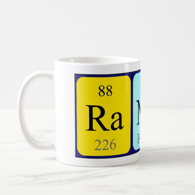 Taza De Café Randi periódica nombre de tabla mug (Izquierda)
