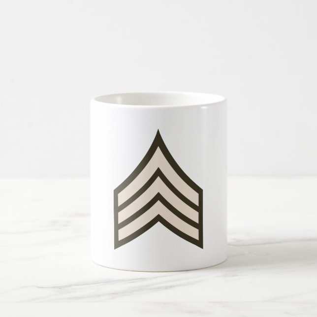 Taza De Café rango de sargento del ejército (Centro)