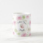Taza De Café Ranunculus Rosa Menta Bonito<br><div class="desc">Ranunculus Floral Rosa Menta Bonito</div>