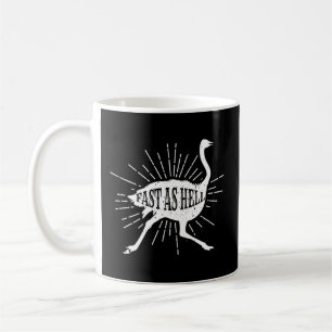 Taza De Café Rápido como el infierno Safari Ostrich