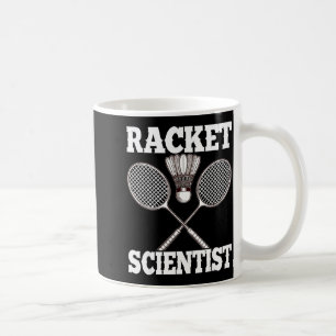 Taza De Café Raqueta científico divertido bádminton