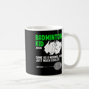 Taza De Café Raqueta de bádminton para niños Hobby jugador de b
