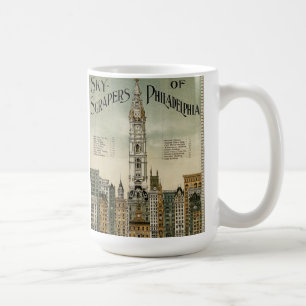 Taza De Café Rascacielos de Philadelphia (poster 1898 del