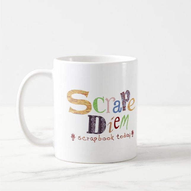 Taza De Café Rascado Diem (Scrapbooking) (Izquierda)