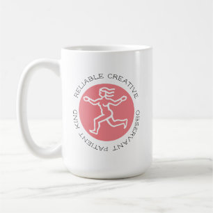 Taza De Café Rasgo de la firma de estrella zodiaca de virus ros
