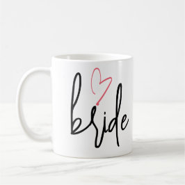 Taza De Café Rasgo de novia con boda rosa rubor
