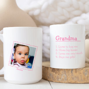 Taza De Café Rasgos de definiciones de abuela rosada Personaliz