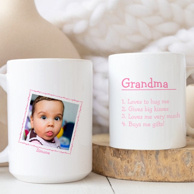 Taza De Café Rasgos de definiciones de abuela rosada Personaliz (Subido por el creador)