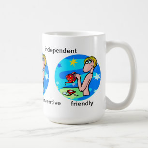 Taza De Café Rasgos de personalizable acuario Cute Personalizad