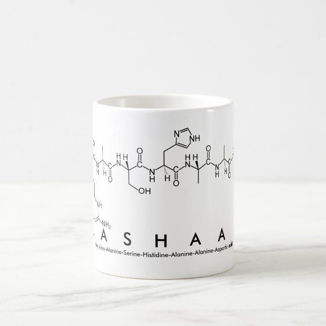 Taza De Café Rashaad peptide nombre mug (Centro)
