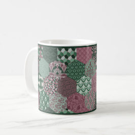 Taza De Café Raspberry y Pine Patchwork Coffee Mug