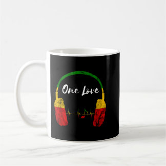Taza De Café Rasta Reggae Music Auriculares Orgullo Jamaiquino