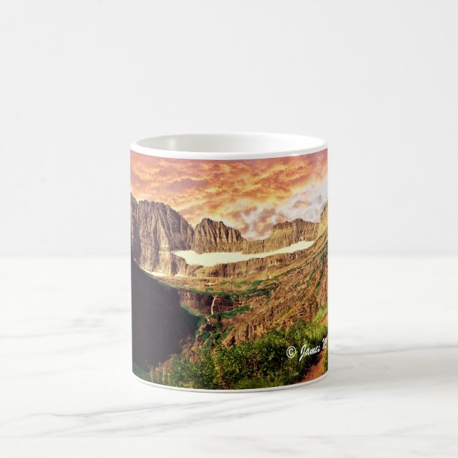 Taza De Café Rastro del glaciar de Grinnell del Parque Nacional (Centro)