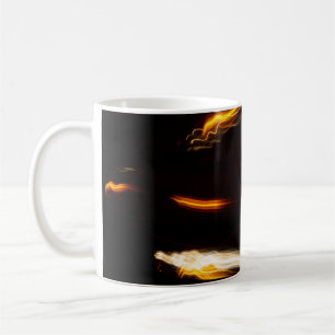 Taza De Café Rastros de Luz de Movimiento Abstracto Larga Expos