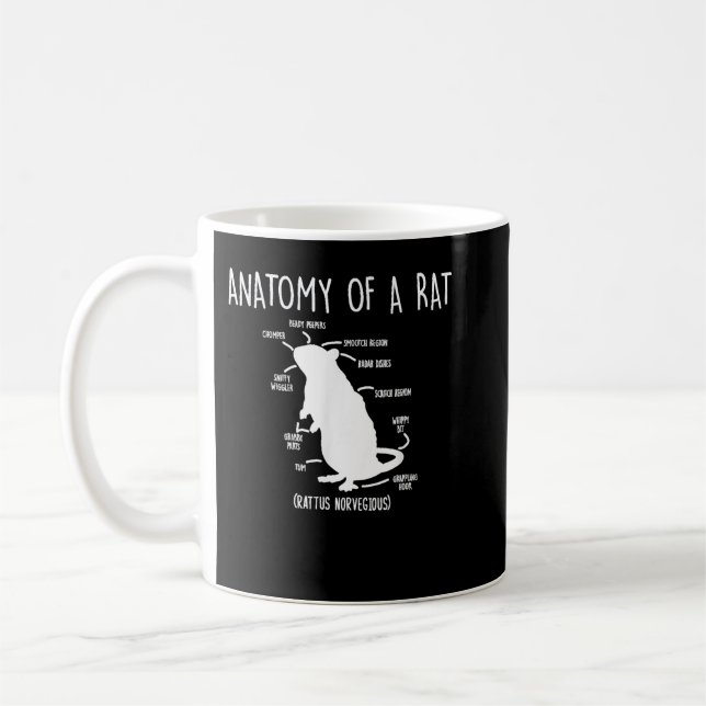 Taza De Café Rat Anatomy Mouse Lover Rodent Whisperer (Izquierda)