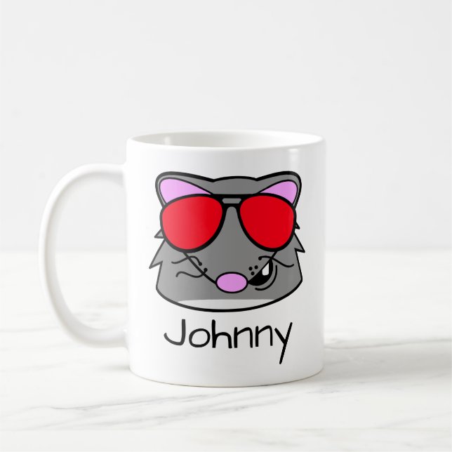 Taza De Café Rat Doodle Face Coffee Mug Personalizado (Izquierda)
