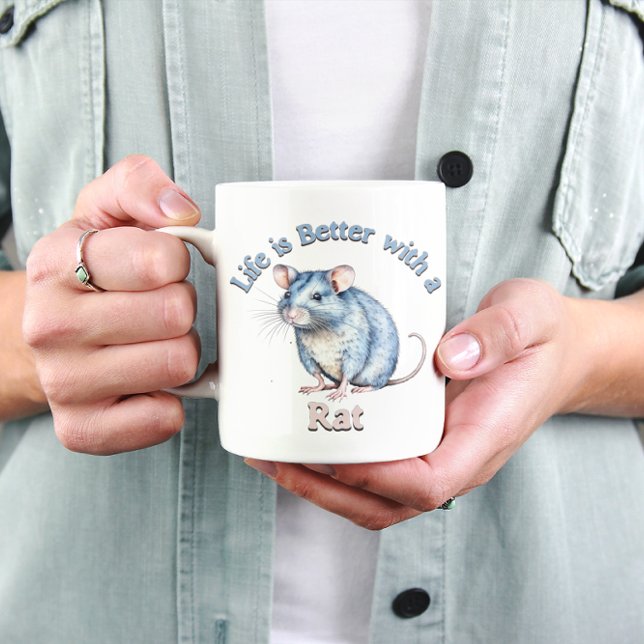 Taza De Café Rat Lover Mascota Propietario amante del café rega (Subido por el creador)